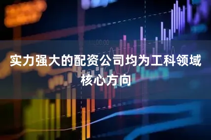 实力强大的配资公司均为工科领域核心方向